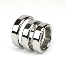 bound to please metal cock and ball ring set 1