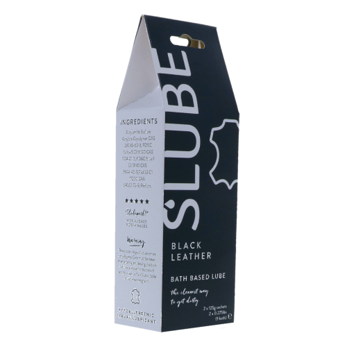 Slube Black Leather Water Based Bath Gel 250g 1 Slube Black Leather Water Based Bath Gel 250g