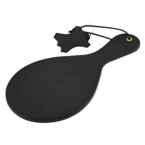 Bound Noir Nubuck Leather Paddle with Brass Stud Detail 3 Bound Noir Nubuck Leather Paddle with Brass Stud Detail - Image 3