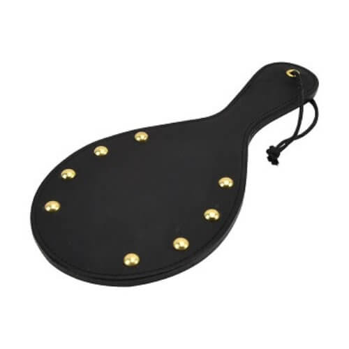Bound Noir Nubuck Leather Paddle with Brass Stud Detail 1 Bound Noir Nubuck Leather Paddle with Brass Stud Detail