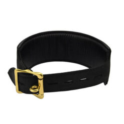 Bound Noir Nubuck Leather Collar with O Ring 11 n10919 bound noir nubuck leather collar with o ring 3