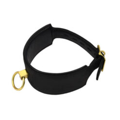 Bound Noir Nubuck Leather Collar with O Ring 15 n10919 bound noir nubuck leather collar with o ring 5