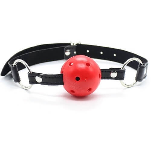 Bound to Please Breathable Ball Gag Red 1 Bound to Please Breathable Ball Gag Red