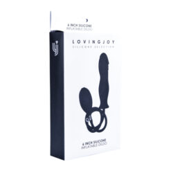 n11134 loving joy 6 inch silicone inflatable dildo pkg 1