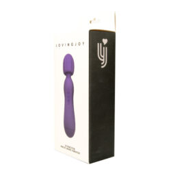 n11291 loving joy 10 function magic wand vibrator purple pkg 2