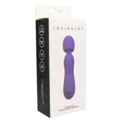 n11291 loving joy 10 function magic wand vibrator purple pkg 3