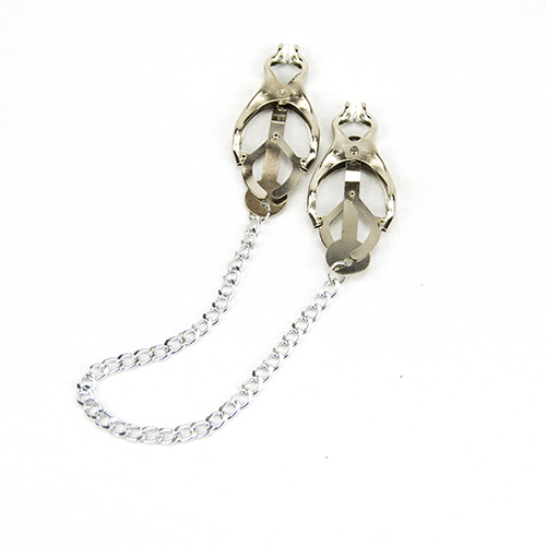 Bound to Please Squeezer Teaser Clover Nipple Clamps with Chain 1 Bound to Please Squeezer Teaser Clover Nipple Clamps with Chain