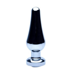 ns7105 precious metals smooth silver anal plug medium 2 2