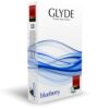 Glyde Ultra Blueberry Flavour Vegan Condoms 10 Pack 8 n11092 glyde blueberry condoms 1 1