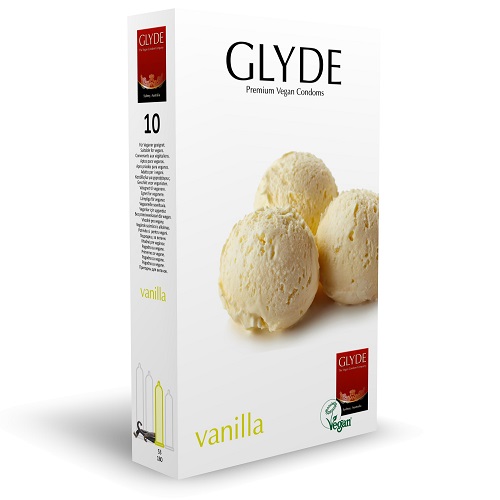 Glyde Ultra Vanilla Flavour Vegan Condoms 10 Pack 1 Glyde Ultra Vanilla Flavour Vegan Condoms 10 Pack