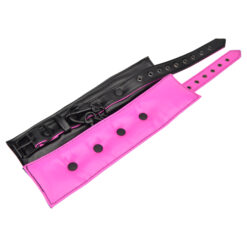n11402 bound to please pink black wrist cuffs 1