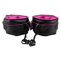 n11402 bound to please pink black wrist cuffs 2