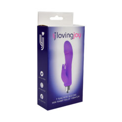 n11450 loving joy 7 function silicone mini rabbit bullet vibrator pkg 2