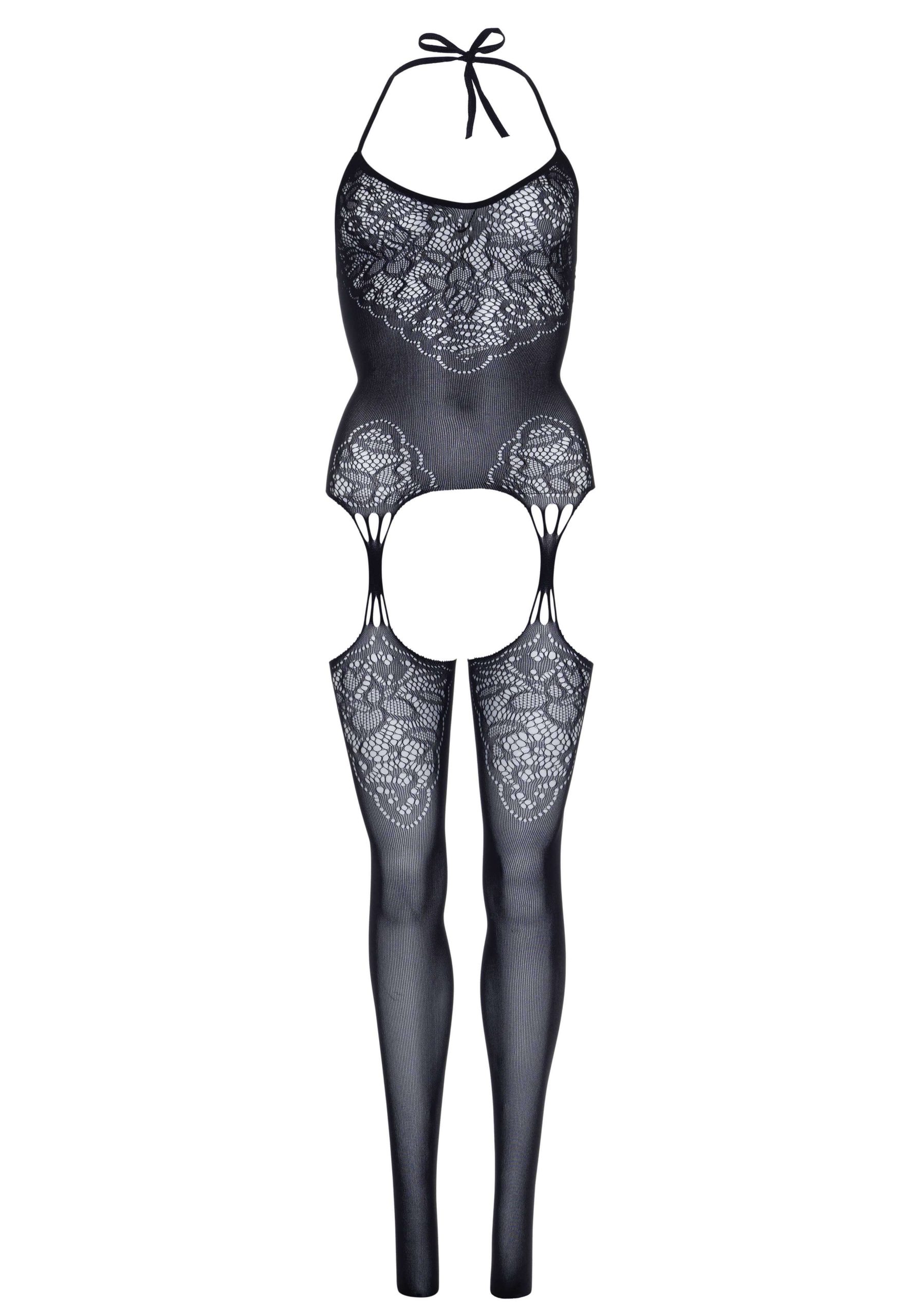 Leg Avenue Lace Suspender Bodystocking One Size 5 Leg Avenue Lace Suspender Bodystocking One Size - Image 5