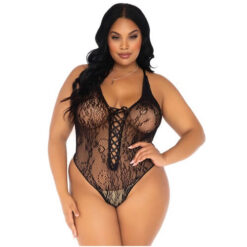 Leg Avenue Plus Size Floral Lace Thong Body 6 n11531 leg ave ps floral lace thong body 3