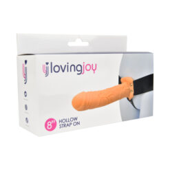n11680 loving joy 7 inch hollow strap on vanilla pkg 2