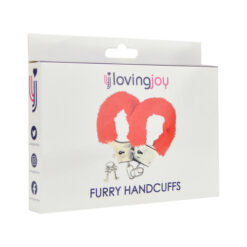n11712 loving joy furry handcuffs red 1 pkg
