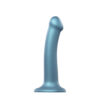 Strap-on-Me Duck Egg Blue Metallic Shine Mono Density Dildo Medium 24 n11730 strap on me duck egg blue metallic shine mono density dildo medium