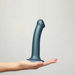 n11730 strap on me duck egg blue metallic shine mono density dildo medium 2