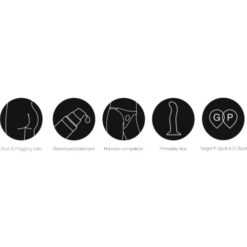 n11731 strap on me pg spot dildo medium black icons