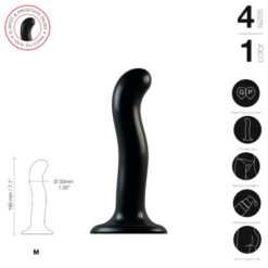 Strap-on-Me P&G Spot Dildo Medium Black 15 n11731 strap on me pg spot dildo medium black info