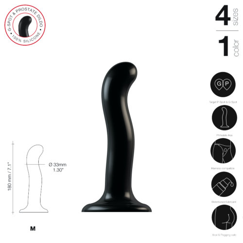 Strap-on-Me P&G Spot Dildo Medium Black 4 Strap-on-Me P&G Spot Dildo Medium Black - Image 4