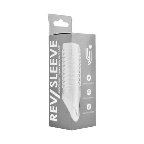 Rev-Sleeves Ribbed Penis Sleeve with Ball Loop 8 Rev-Sleeves Ribbed Penis Sleeve with Ball Loop - Image 8