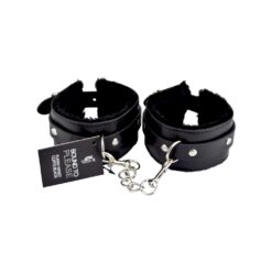 Bound to Please Furry Plush Wrist Cuffs Black 9 n11932 bound to please furry plush wrist cuffs black