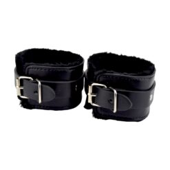 Bound to Please Furry Plush Wrist Cuffs Black 10 n11932 bound to please furry plush wrist cuffs black 5