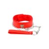 n11935 bound to please furry collar with leash red 3