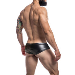 n12055 c4m booty shorts black leatherette x large back 1