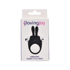 n12193 loving joy silicone vibrating rabbit cock ring pkg