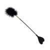 n10963 bound to please silicone heart shaped crop with feather tickler