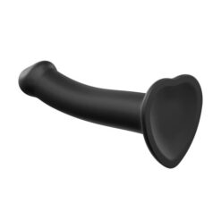 n11738 strap on me semi realistic dual density bendable dildo black medium 2