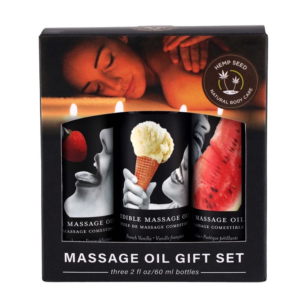 Earthly Body Edible Massage Oil Gift Set Box 1 Earthly Body Edible Massage Oil Gift Set Box