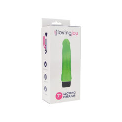 Loving Joy 7 inch Realistic Vibrator Glow in the Dark 18 n12401 loving joy 7 inch realistic vibrator glow in the dark pkg 2