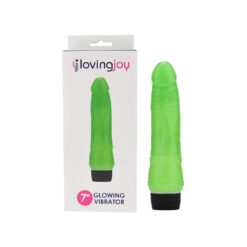 Loving Joy 7 inch Realistic Vibrator Glow in the Dark 15 n12401 loving joy 7 inch realistic vibrator glow in the dark pkg product