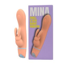 n12559 mina thrill g spot rabbit vibrator pkg side by side
