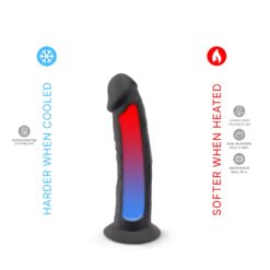 n11119 6 inch realistic silicone dual density dildo with suction cup black 4