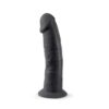 n11120 7 5 inch realistic silicone dual density dildo with suction cup black 1