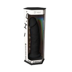 n11121 9 inch realistic girthy silicone dual density dildo with suction cup black 6
