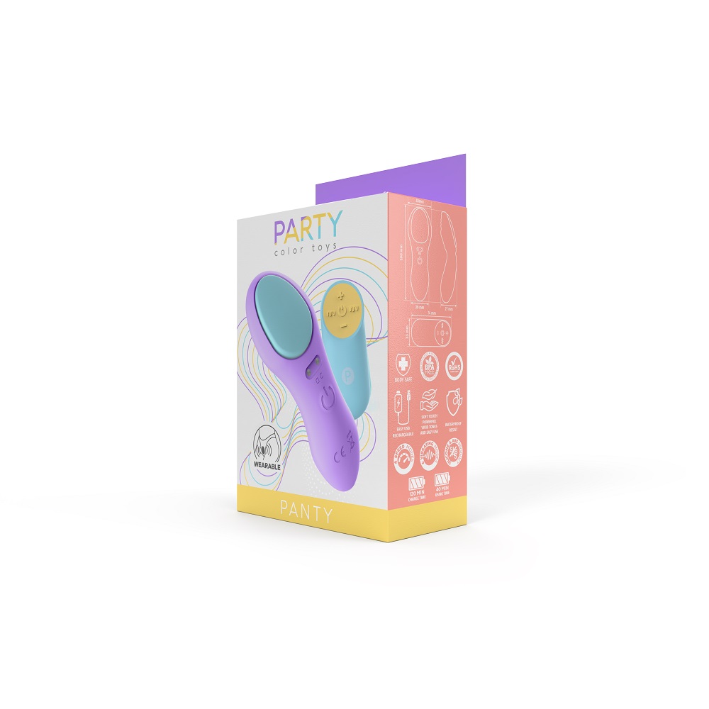 Party Color PANTY Remote Control Vibrator Purple 9 Party Color PANTY Remote Control Vibrator Purple - Image 9