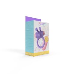 n12769 party color riny remote control rabbit cock ring purple 10