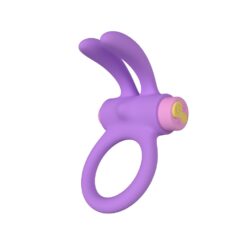 n12769 party color riny remote control rabbit cock ring purple 4