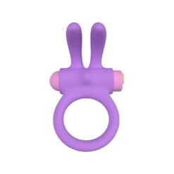 n12769 party color riny remote control rabbit cock ring purple 5