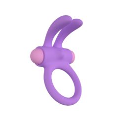 n12769 party color riny remote control rabbit cock ring purple 6