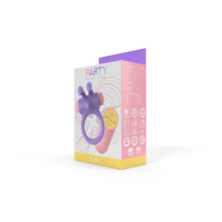n12769 party color riny remote control rabbit cock ring purple 8 8