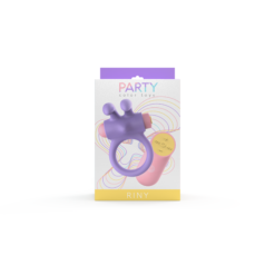 n12769 party color riny remote control rabbit cock ring purple 9