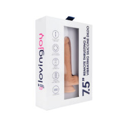 n12744 loving joy 7 5 remote thrusting vibrating silicone dildo pkg 1