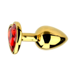 Precious Metals Heart Shaped Butt Plug-Gold 14 ns7167 precious metals limited edition heart shaped anal plugs gold shape 2